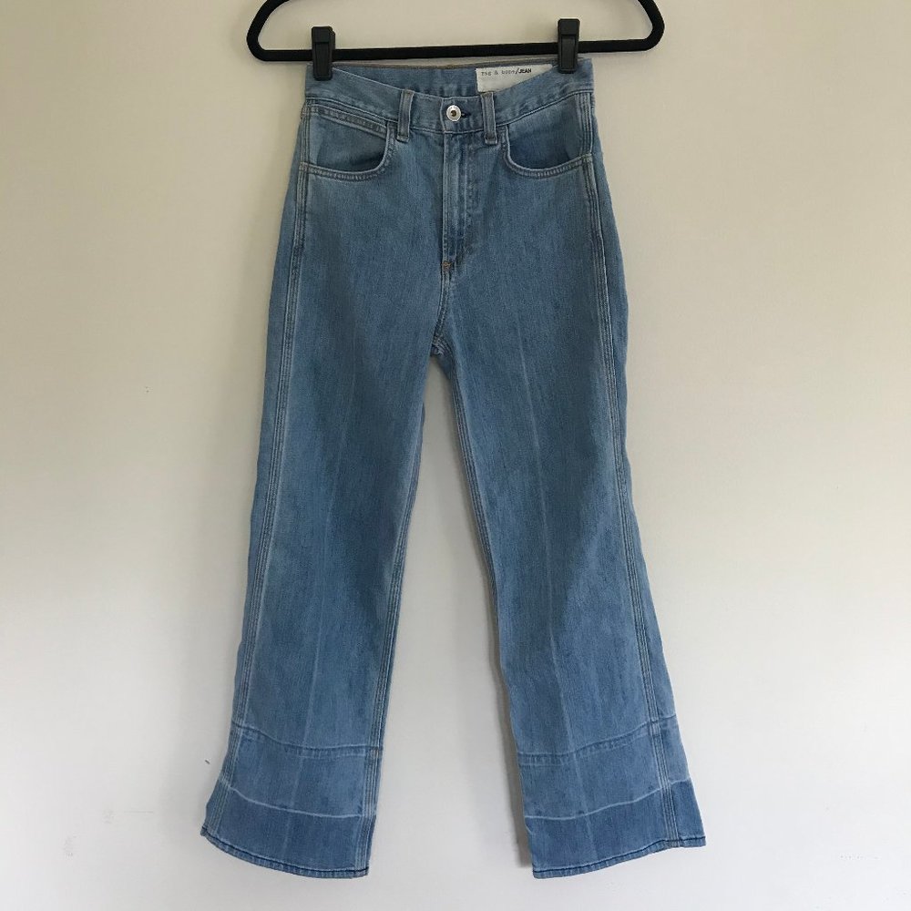 Rag & Bone High Rise Wide Leg Jeans 24